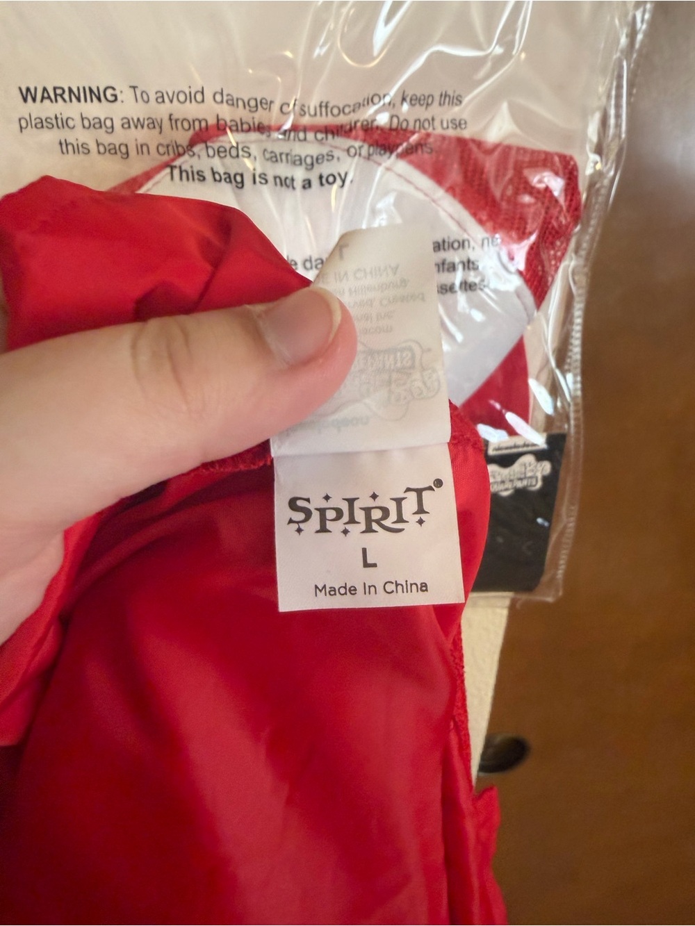 Spirit Halloween Red and White Krusty Krab Jacket halloween costume - Picture 5 of 6